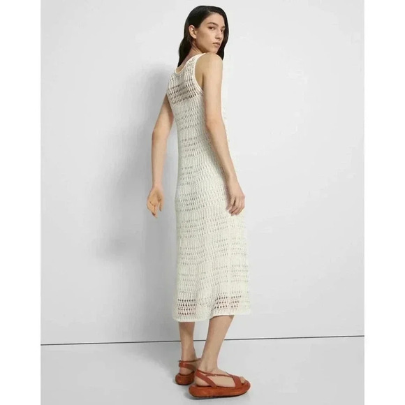 569 Theory Sleeveless Midi Dress in Cotton Crochet - Picture 3 of 8